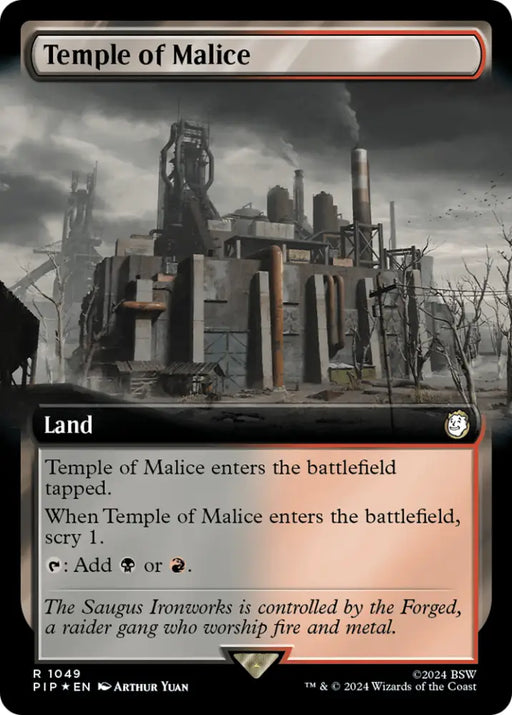 Temple of Malice (Extended Art) (Surge Foil) [Fallout] - MTG Single