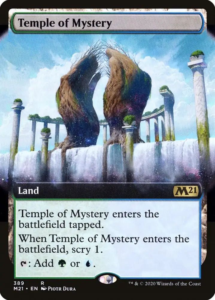 Temple of Mystery (Extended Art) [Core Set 2021] - MTG Single