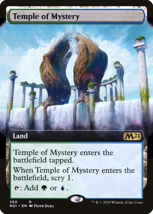 Temple of Mystery (Extended Art) [Core Set 2021] - MTG Single