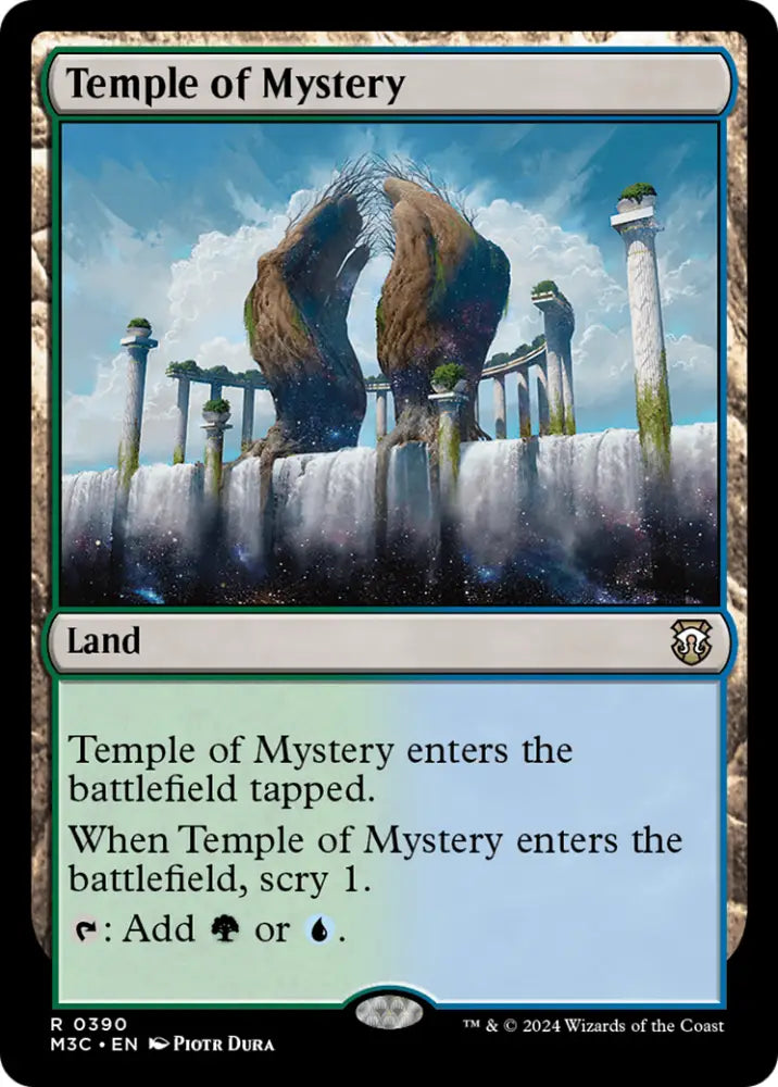 Temple of Mystery (Ripple Foil) [Modern Horizons 3 Commander] - MTG Single