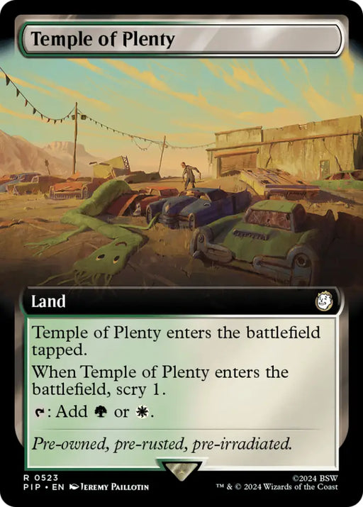 Temple of Plenty (Extended Art) [Fallout] - MTG Single