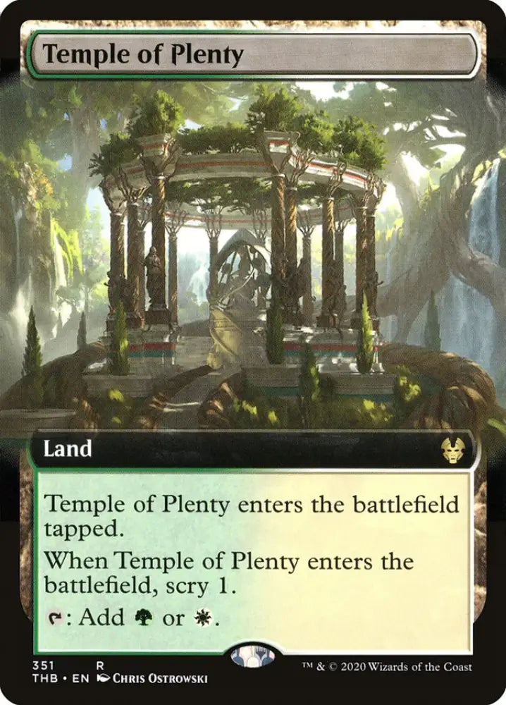 Temple of Plenty (Extended Art) [Theros Beyond Death] - MTG Single