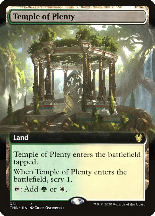 Temple of Plenty (Extended Art) [Theros Beyond Death] - MTG Single