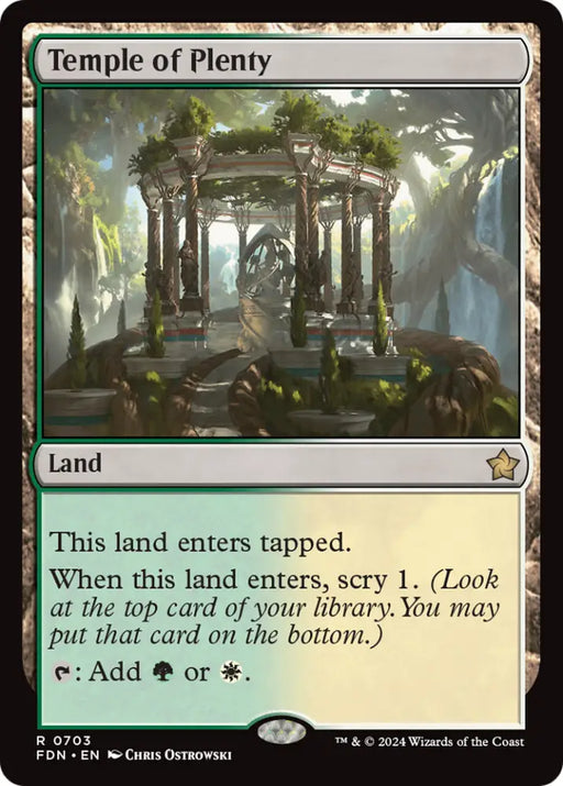 Temple of Plenty [Foundations] - MTG Single