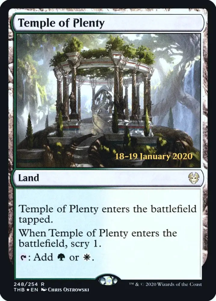 Temple of Plenty [Theros Beyond Death Prerelease Promos] - MTG Single