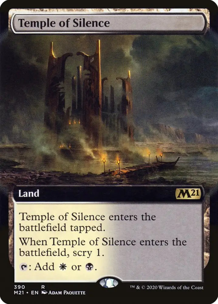 Temple of Silence (Extended Art) [Core Set 2021] - MTG Single