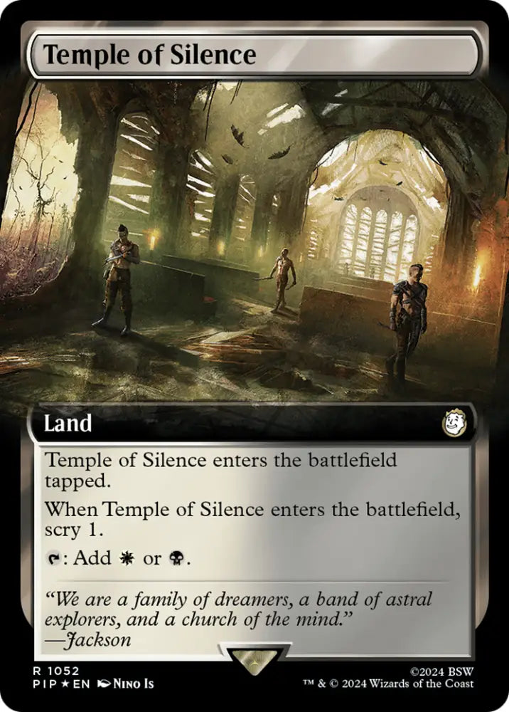 Temple of Silence (Extended Art) (Surge Foil) [Fallout] - MTG Single