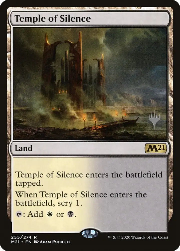 Temple of Silence (Promo Pack) [Core Set 2021 Promos] - MTG Single