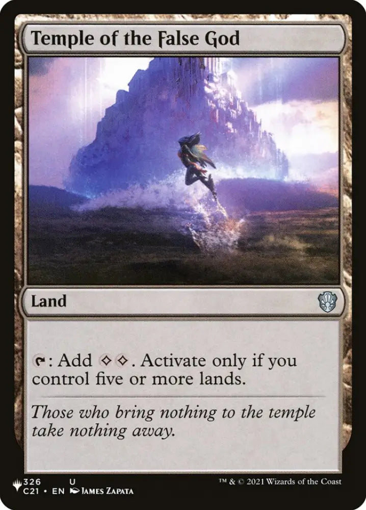 Temple of the False God [Secret Lair: Heads I Win Tails You Lose] - MTG Single