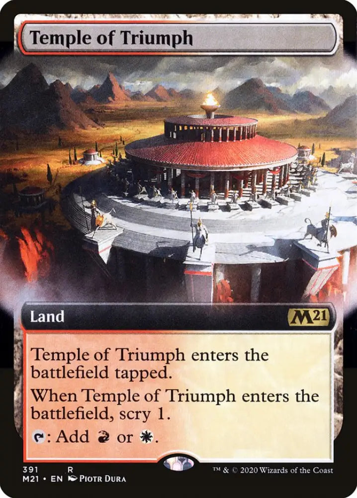Temple of Triumph (Extended Art) [Core Set 2021] - MTG Single