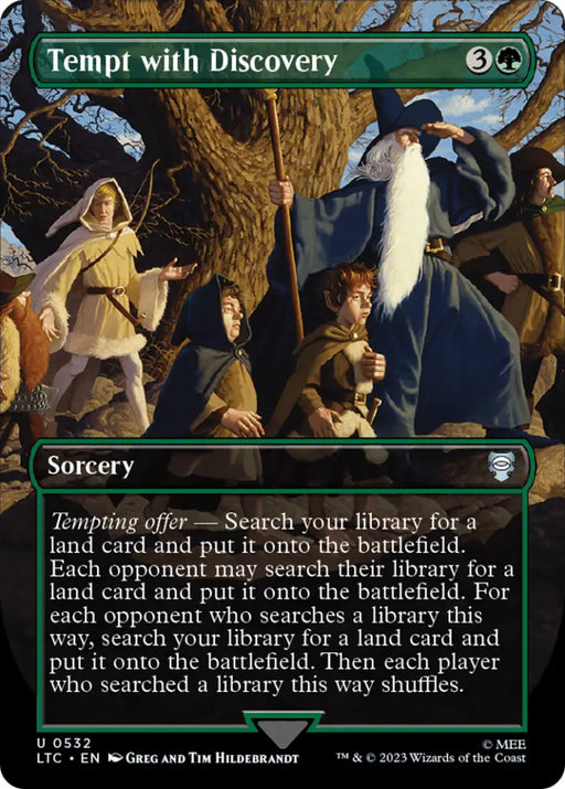Tempt with Discovery (Borderless) [The Lord of the Rings: Tales of Middle-Earth Commander] - MTG Single