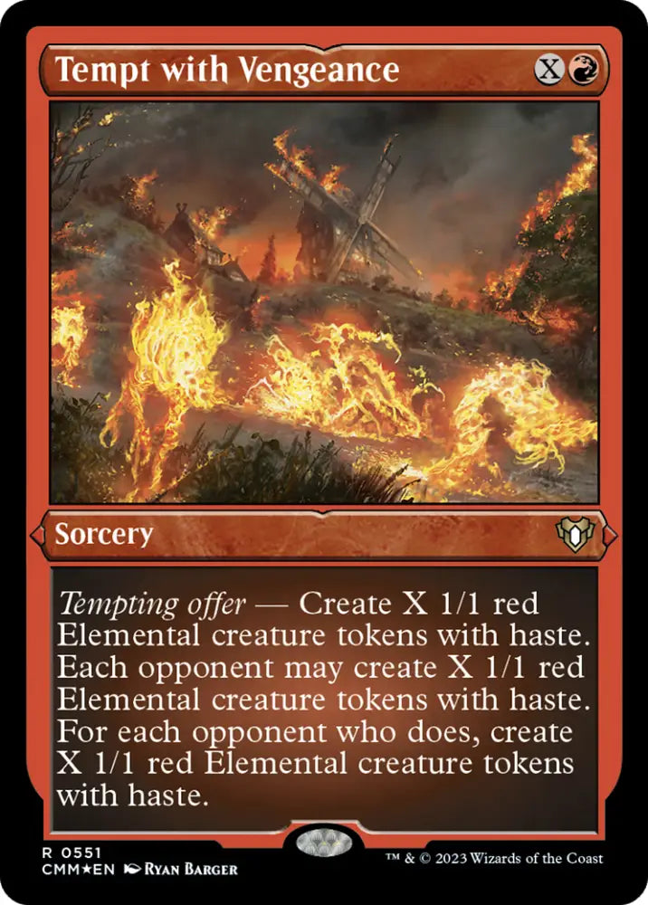 Tempt with Vengeance (Foil Etched) [Commander Masters] - MTG Single