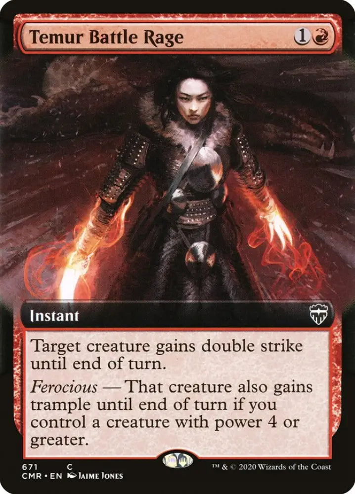 Temur Battle Rage (Extended Art) [Commander Legends] - MTG Single