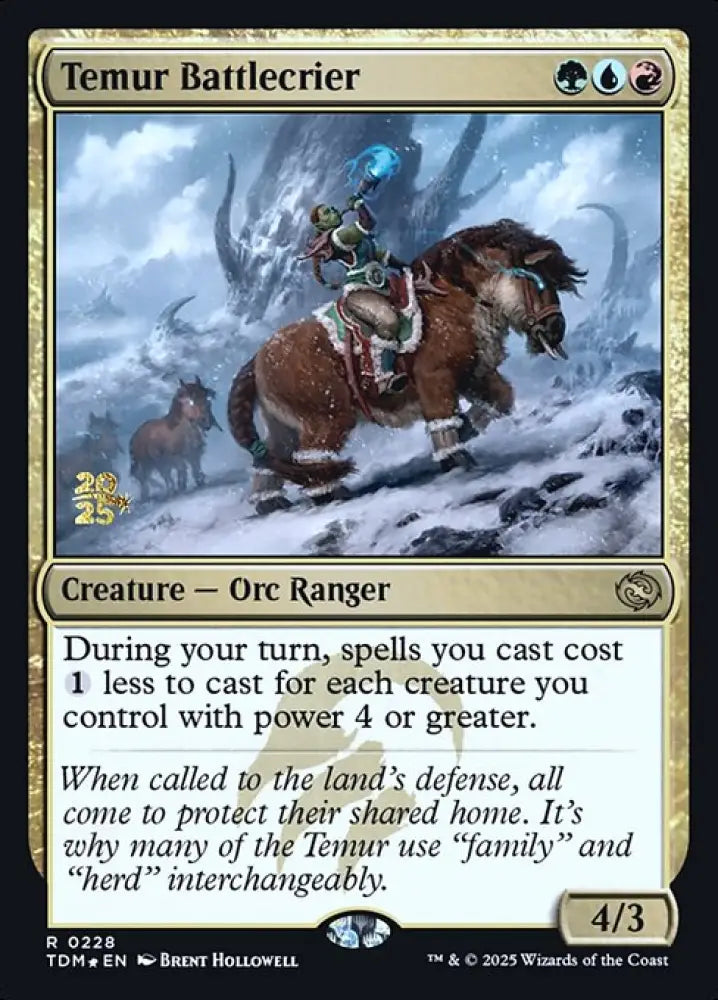 Temur Battlecrier (228s) [Tarkir: Dragonstorm Promos]