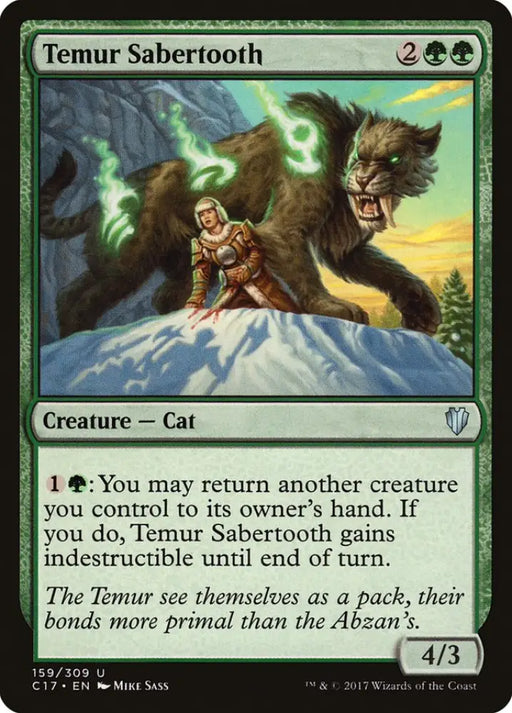 Temur Sabertooth [Commander 2017] - MTG Single