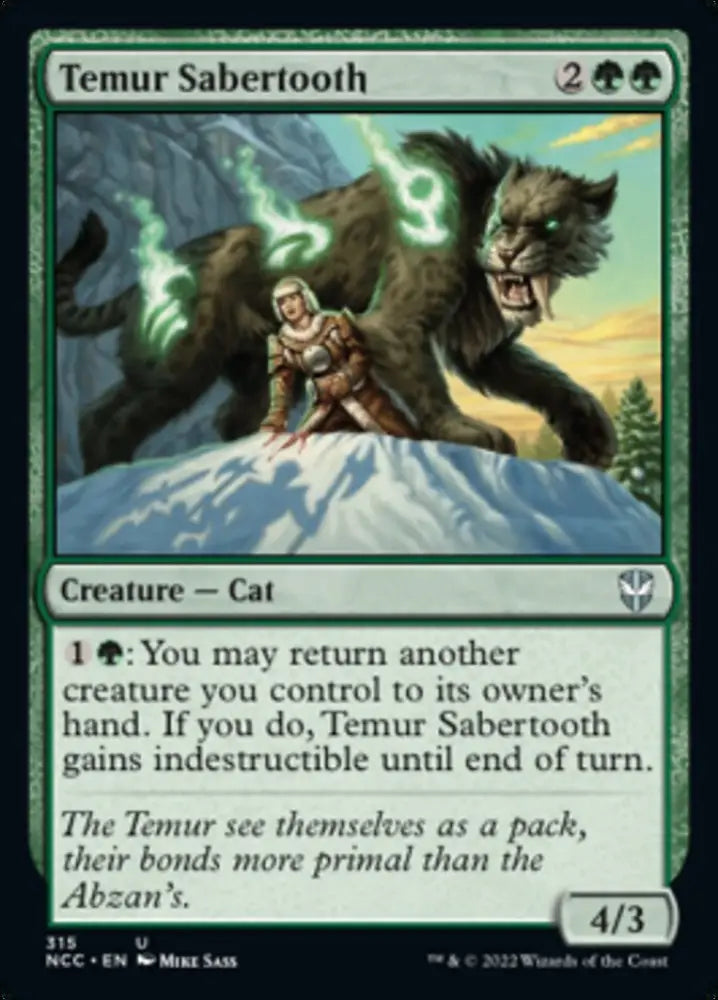Temur Sabertooth [Streets of New Capenna Commander] - MTG Single