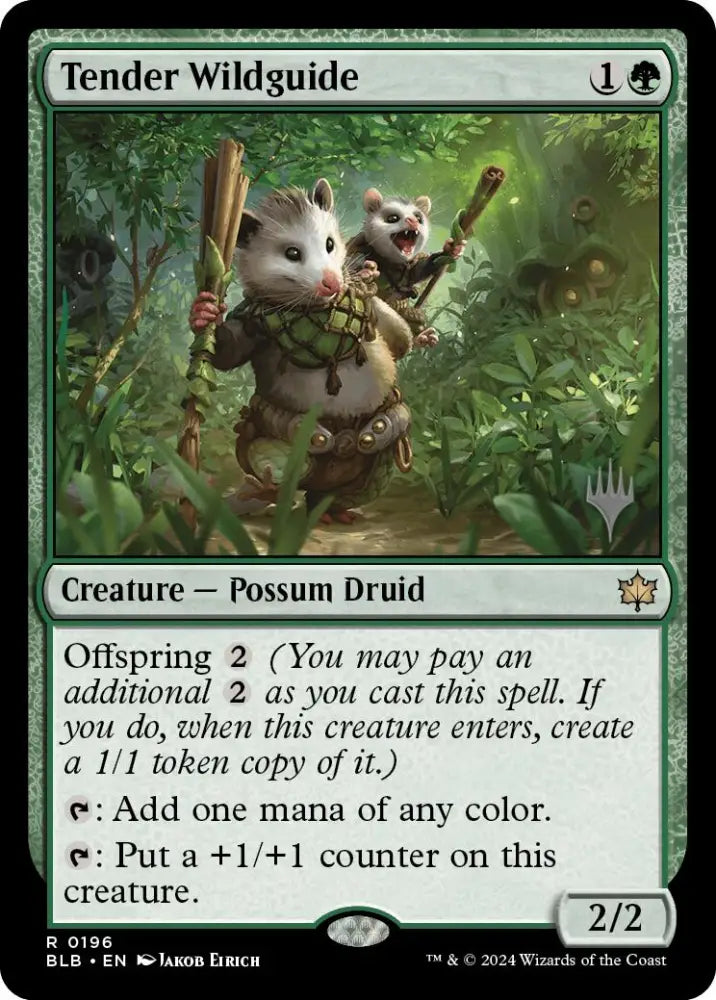 Tender Wildguide (Promo Pack) [Bloomburrow Promos] - MTG Single