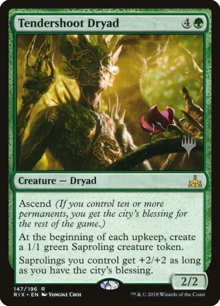 Tendershoot Dryad (Promo Pack) [Rivals of Ixalan Promos] - MTG Single
