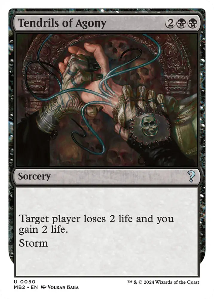 Tendrils of Agony (White Border) [Mystery Booster 2] - MTG Single