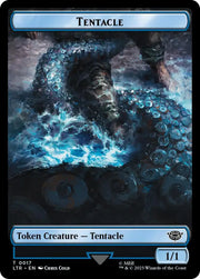 Tentacle // Food (0023) Double-Sided Token (Surge Foil) [The Lord of the Rings: Tales of Middle-Earth Tokens] - MTG