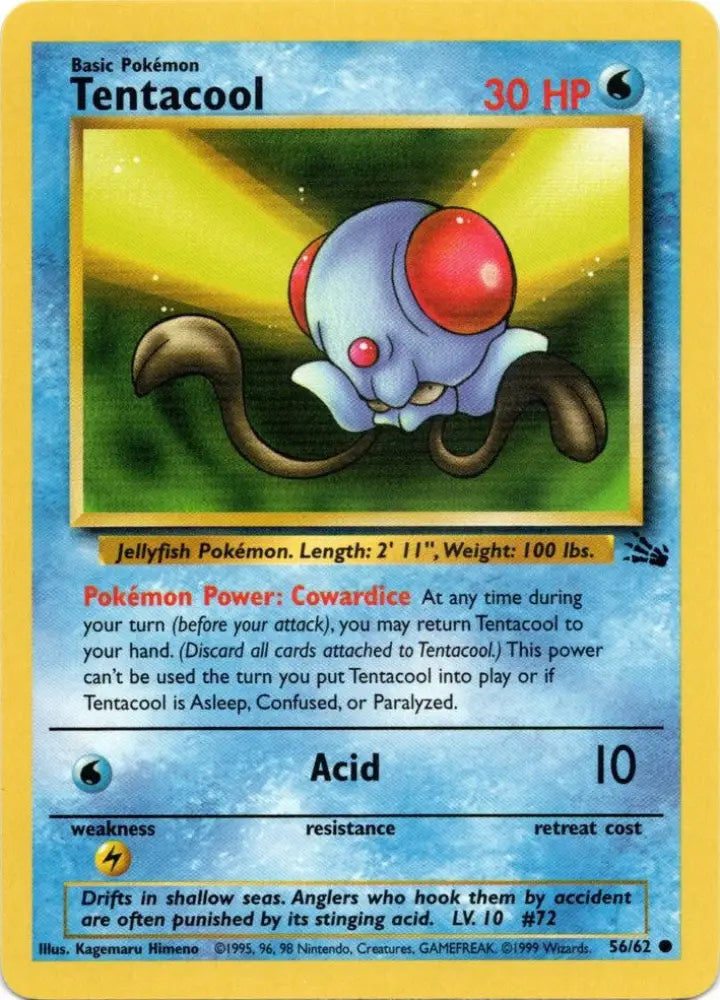 Tentacool (56/62) [Fossil Unlimited] - Pokemon Single
