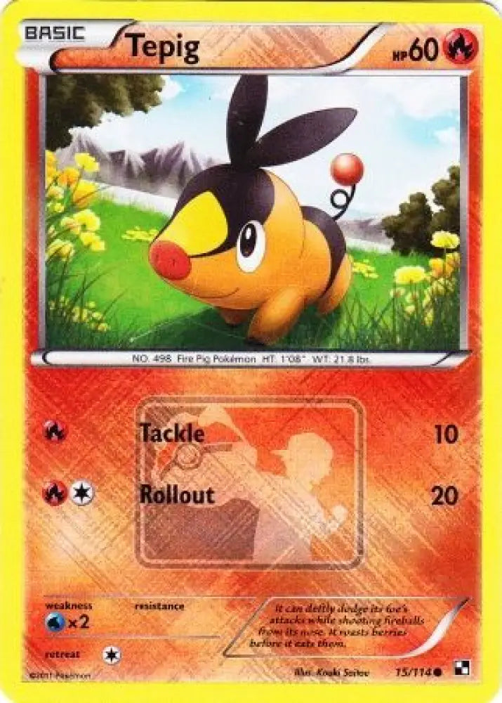 Tepig (15/114) (League Promo) [Black & White: Base Set] - Pokemon Single