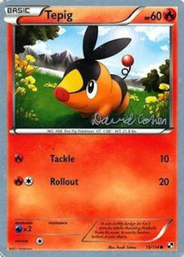 Tepig (15/114) (Twinboar - David Cohen) [World Championships 2011] - Pokemon Single