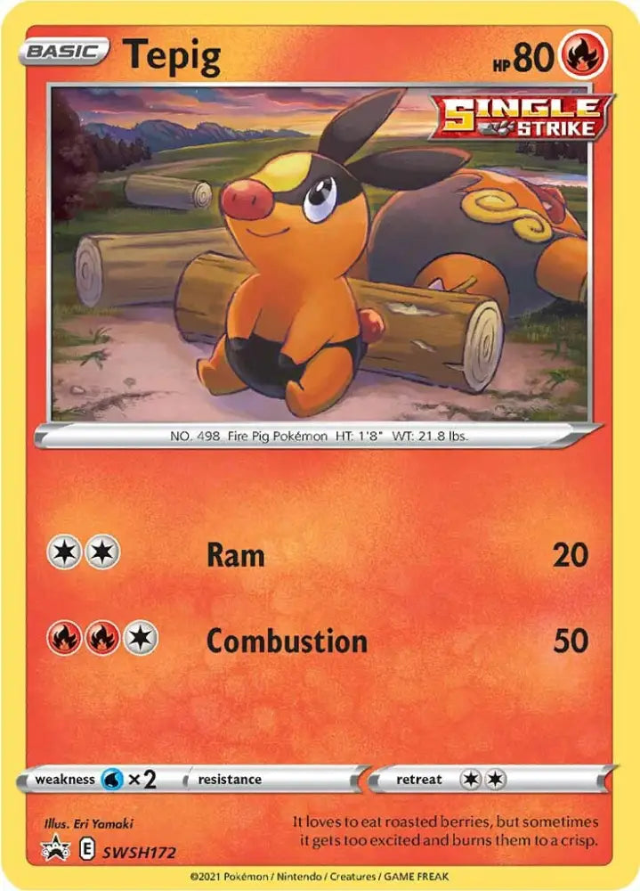 Tepig (SWSH172) [Sword & Shield: Black Star Promos] - Pokemon Single