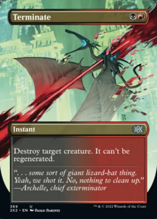 Terminate (Borderless Alternate Art) [Double Masters 2022] - MTG Single