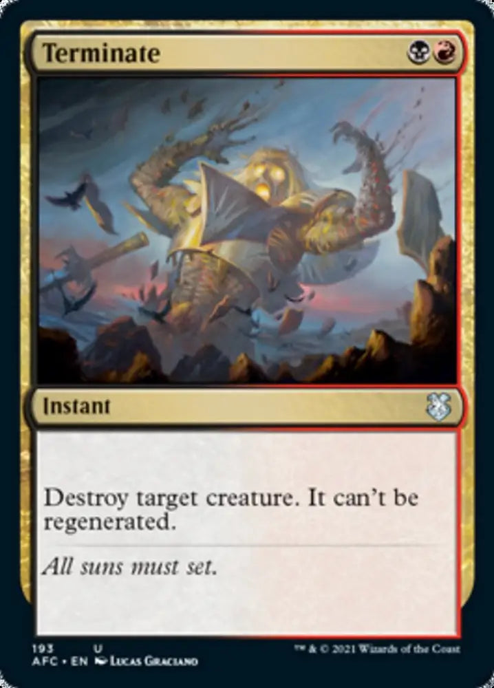 Terminate [Dungeons & Dragons: Adventures in the Forgotten Realms Commander] - MTG Single