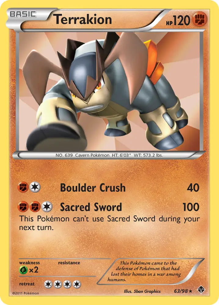 Terrakion (63/98) [Black & White: Emerging Powers] - Pokemon Single