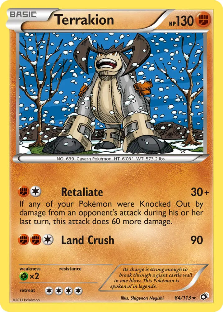 Terrakion (84/113) [Black & White: Legendary Treasures] - Pokemon Single