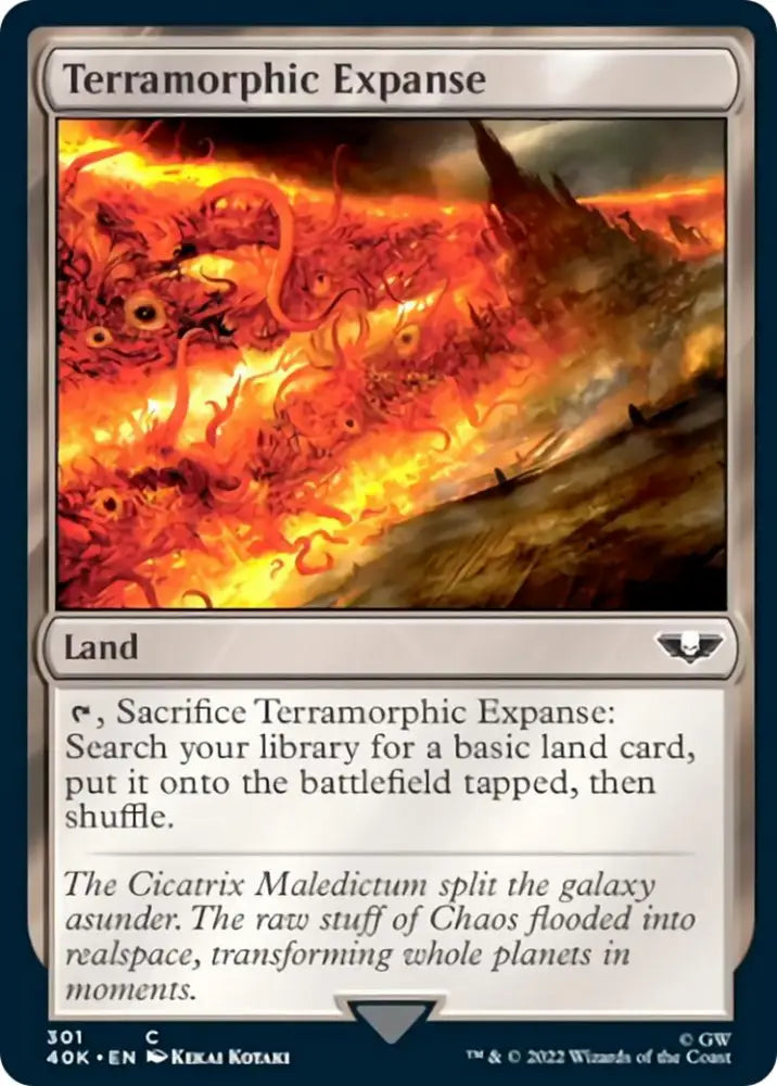 Terramorphic Expanse (Surge Foil) [Warhammer 40,000] - MTG Single