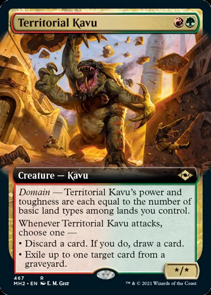 Territorial Kavu (Extended Art) [Modern Horizons 2] - MTG Single