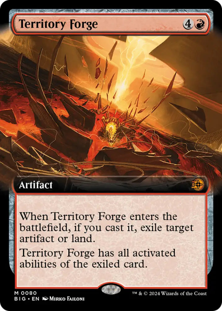 Territory Forge (Extended Art) [Outlaws of Thunder Junction: The Big Score] - MTG Single