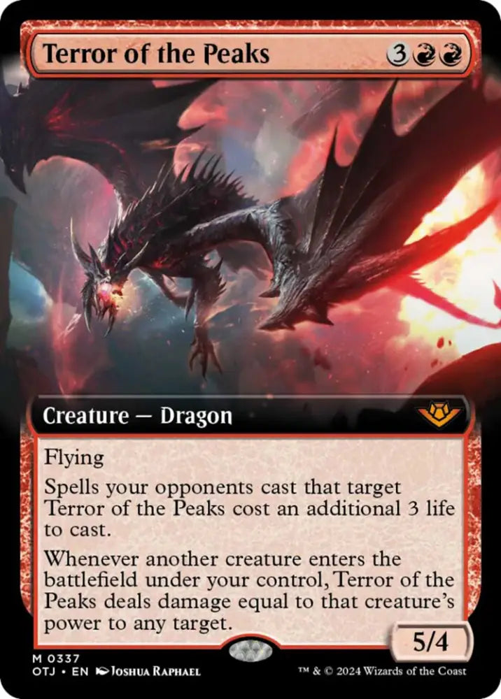 Terror of the Peaks (Extended Art) [Outlaws of Thunder Junction] - MTG Single