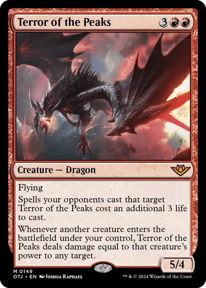 Terror of the Peaks (Promo Pack) [Outlaws of Thunder Junction Promos] - MTG Single