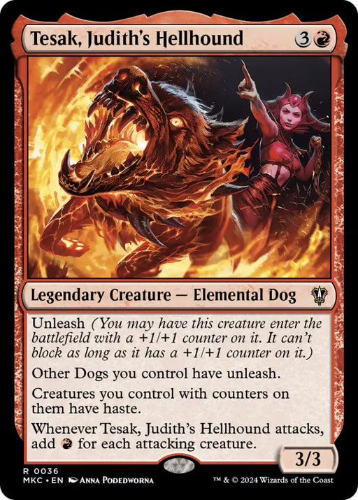 Tesak Judith’s Hellhound [Murders at Karlov Manor Commander] - MTG Single