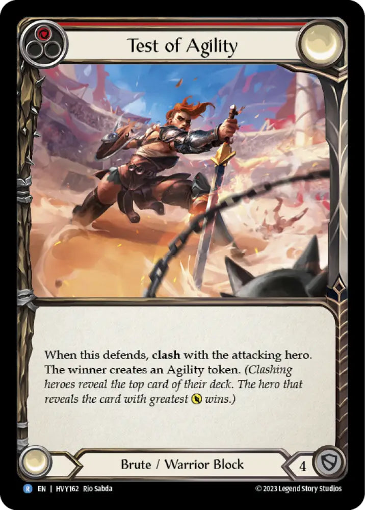 Test of Agility [Heavy Hitters] Rainbow Foil - Flesh And Blood Single