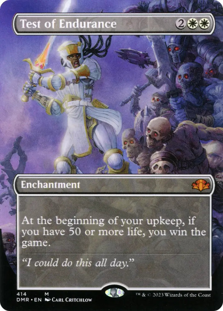 Test of Endurance (Borderless Alternate Art) [Dominaria Remastered] - MTG Single