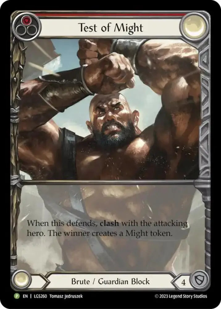 Test of Might [LGS260] (Promo) Rainbow Foil - Flesh And Blood Single