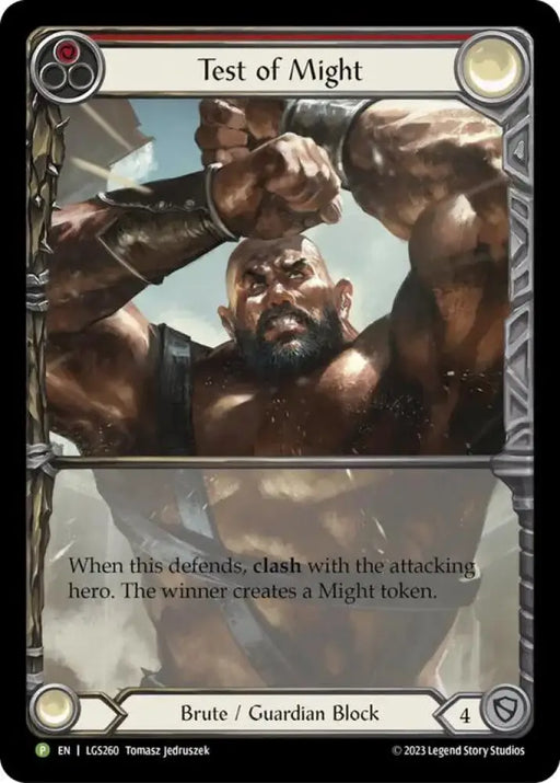 Test of Might [LGS260] (Promo) Rainbow Foil - Flesh And Blood Single