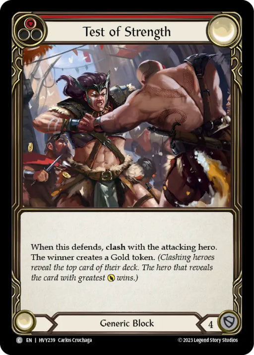 Test of Strength [Heavy Hitters] Rainbow Foil - Flesh And Blood Single