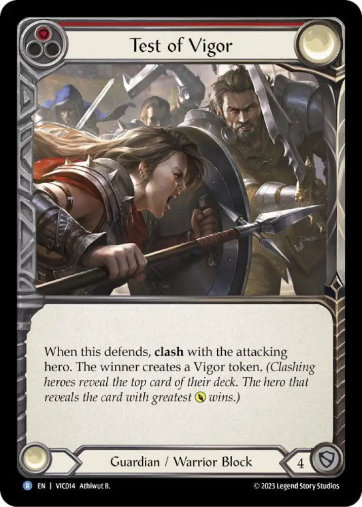 Test of Vigor (Red) [Heavy Hitters] (Victor Blitz Deck) - Flesh And Blood Single