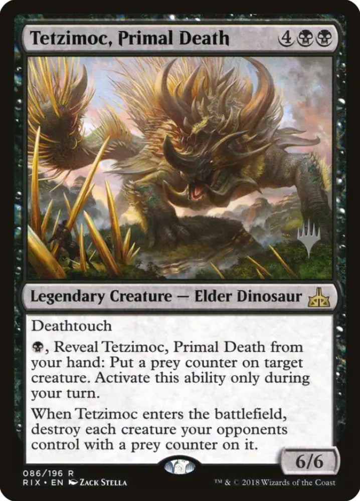 Tetzimoc Primal Death (Promo Pack) [Rivals of Ixalan Promos] - MTG Single