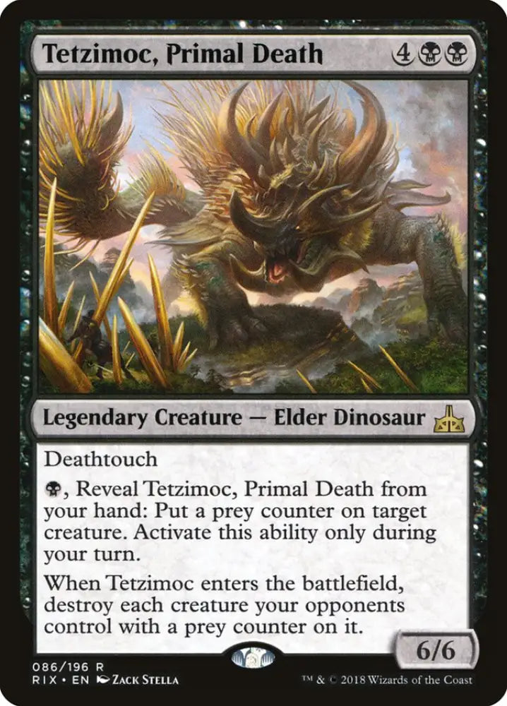 Tetzimoc Primal Death [Rivals of Ixalan] - MTG Single