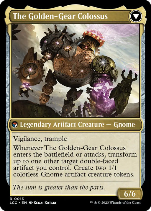 Tetzin Gnome Champion // The Golden-Gear Colossus [The Lost Caverns of Ixalan Commander] - MTG Single
