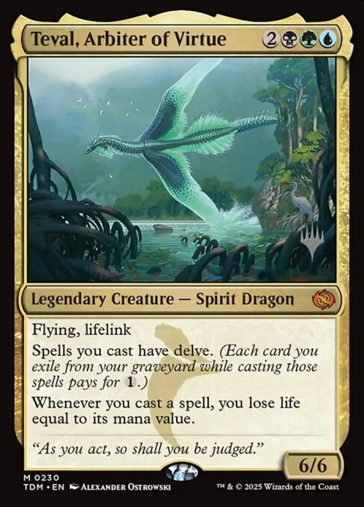 Teval, Arbiter of Virtue (230p) [Tarkir: Dragonstorm Promos]