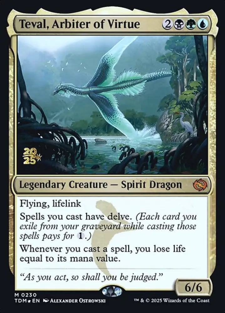 Teval, Arbiter of Virtue (230s) [Tarkir: Dragonstorm Promos]