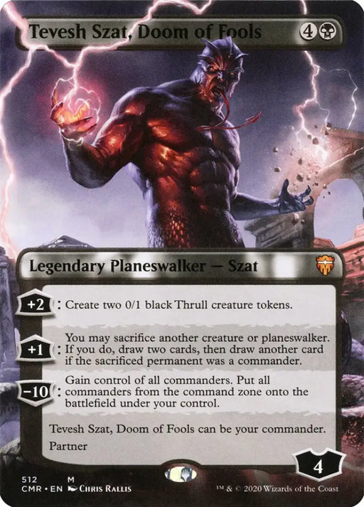 Tevesh Szat Doom of Fools (Borderless) [Commander Legends] - MTG Single